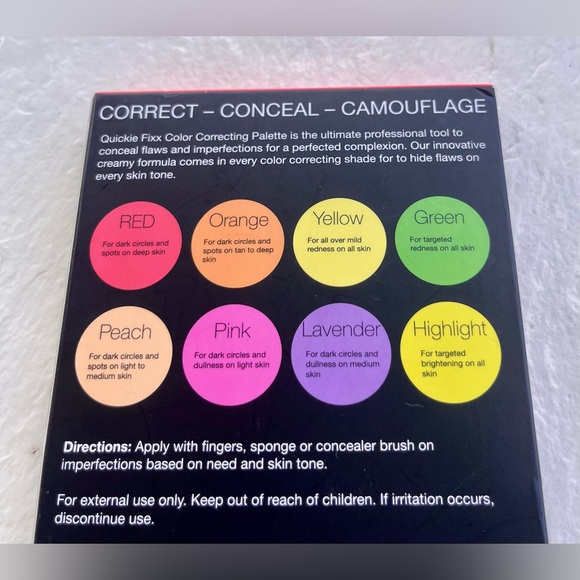 BRAND NEW! REEMA BEAUTY QUICKIEFIXX COLOR CORRECTING PALETTE FULL SIZE - Picture 12 of 15